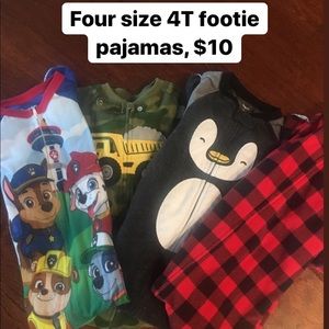 Set of 4T boys pajamas